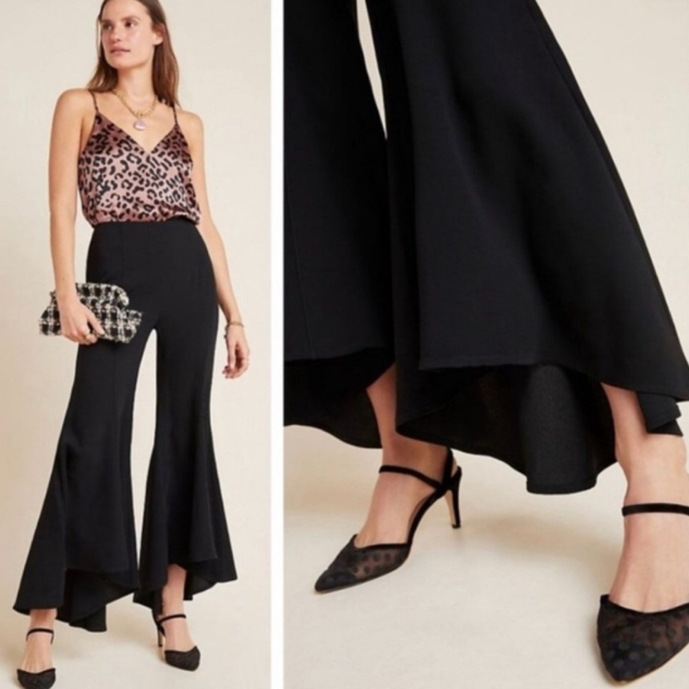 Anthropologie Black Flare Pants
